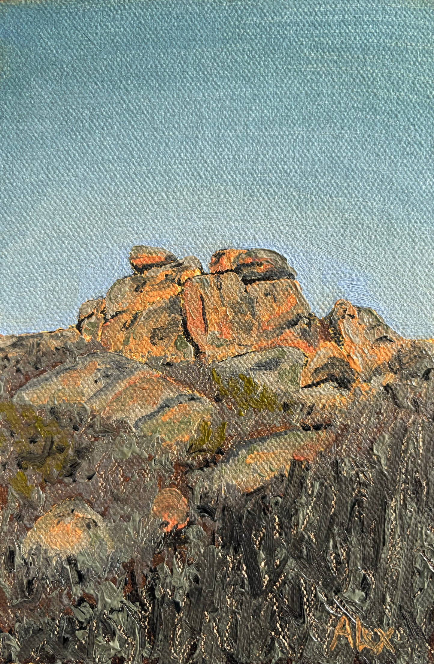 Parlin Rocks (plein air study)