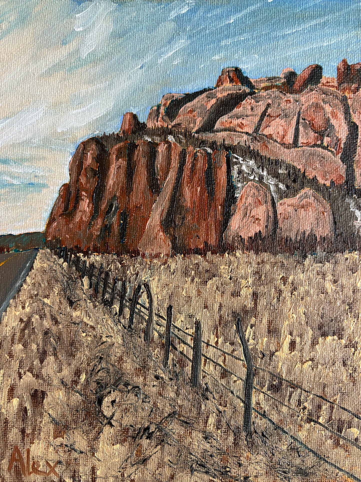 Fence Line (plein air study)