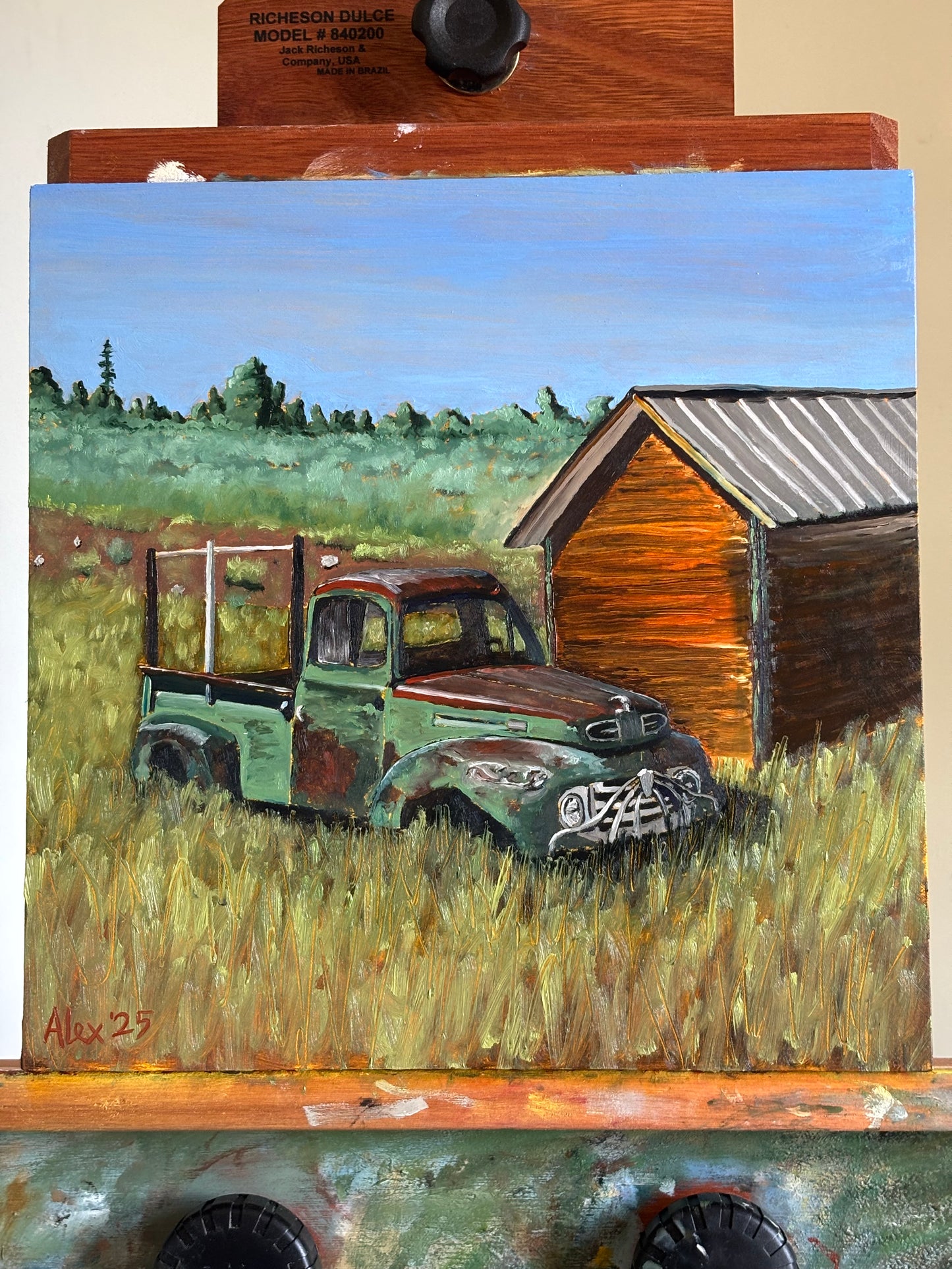 Rusty Green Truck