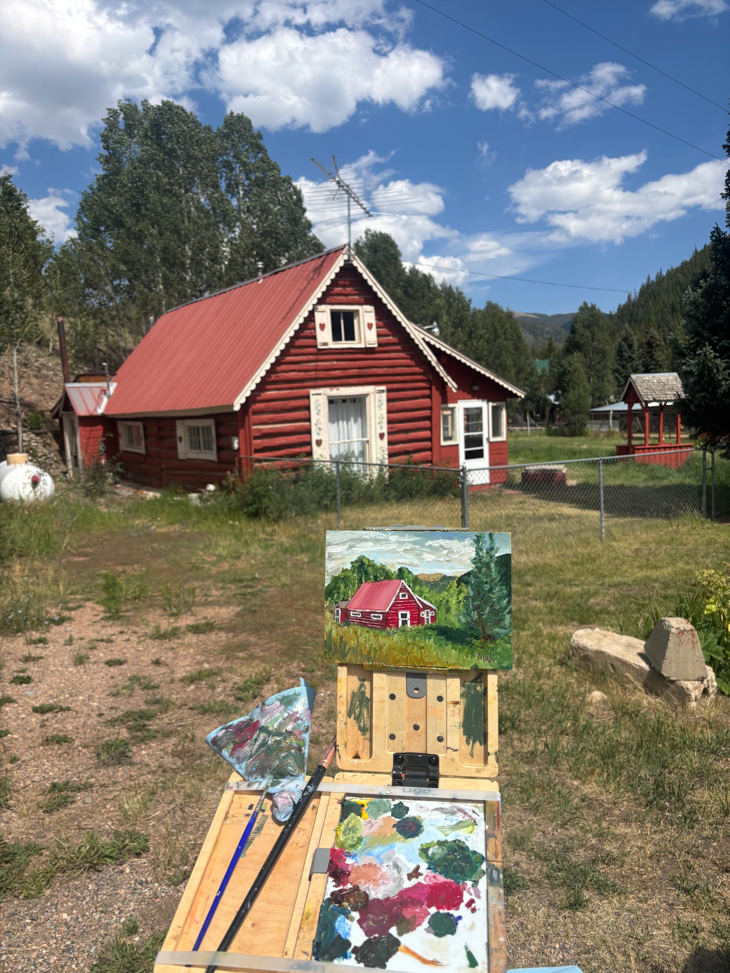 Red Cabin (plein air study)