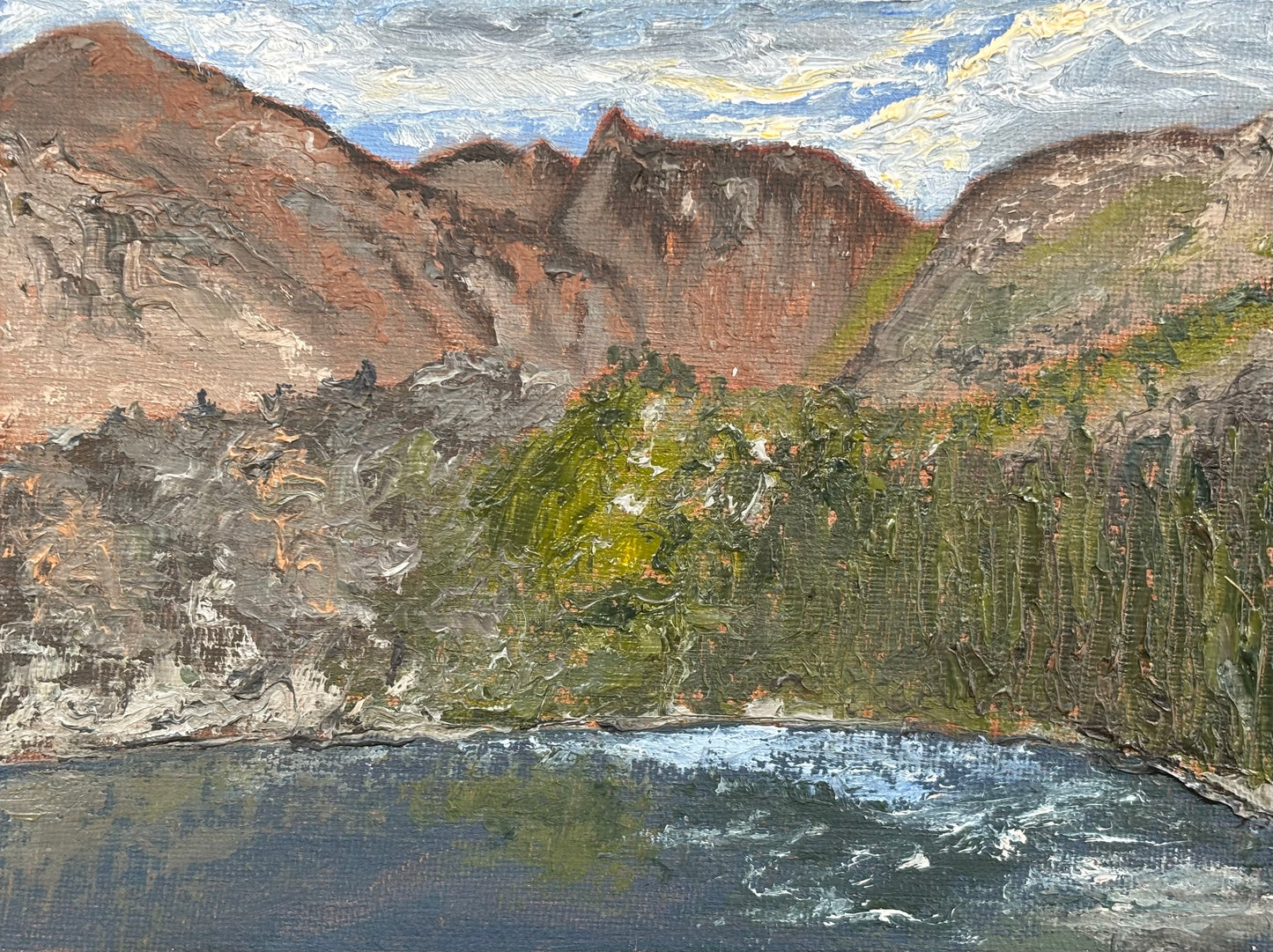 Henry Lake Evening (impasto study)