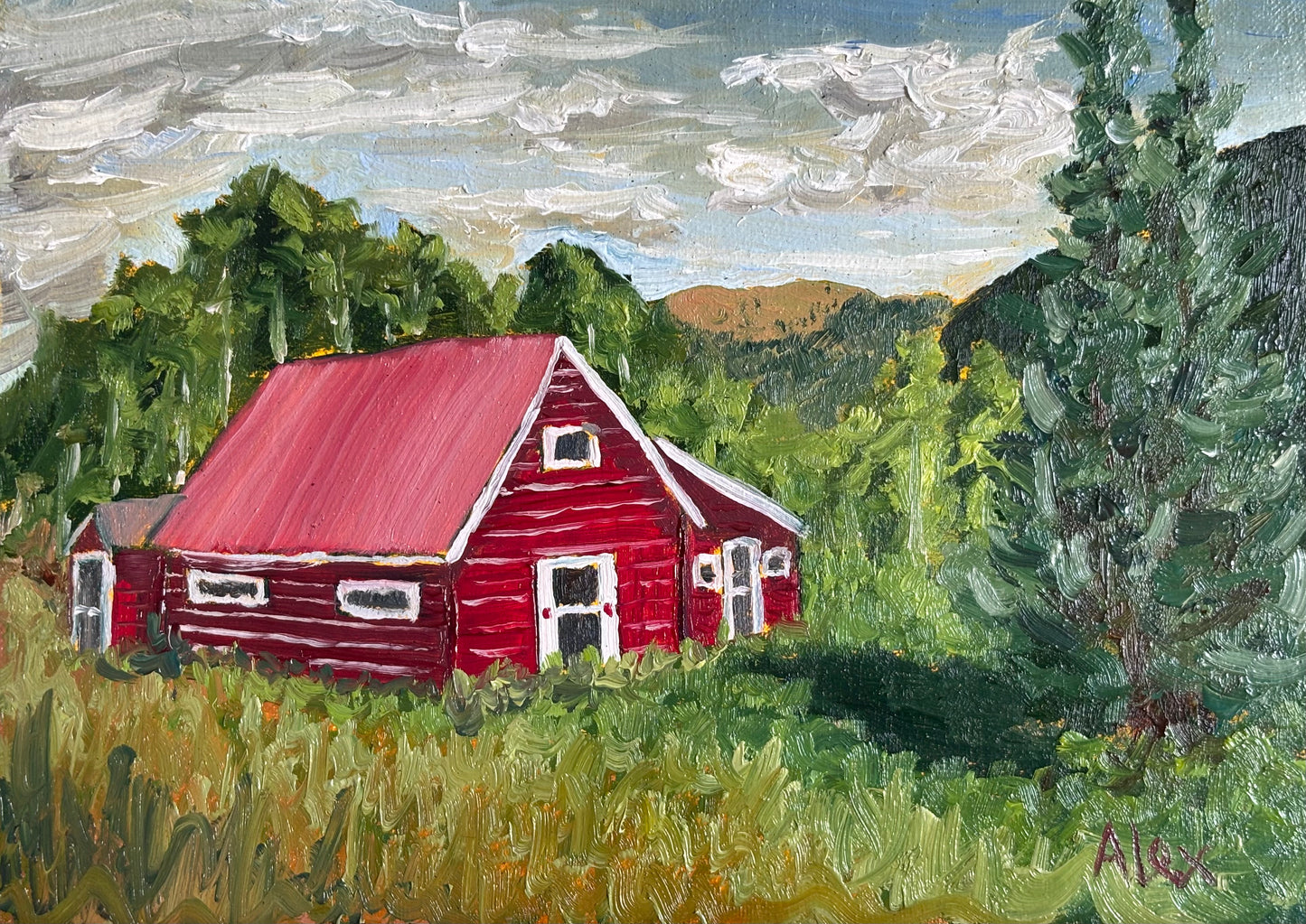 Red Cabin (plein air study)